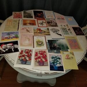 45 unused vintage greeting cards mid-century